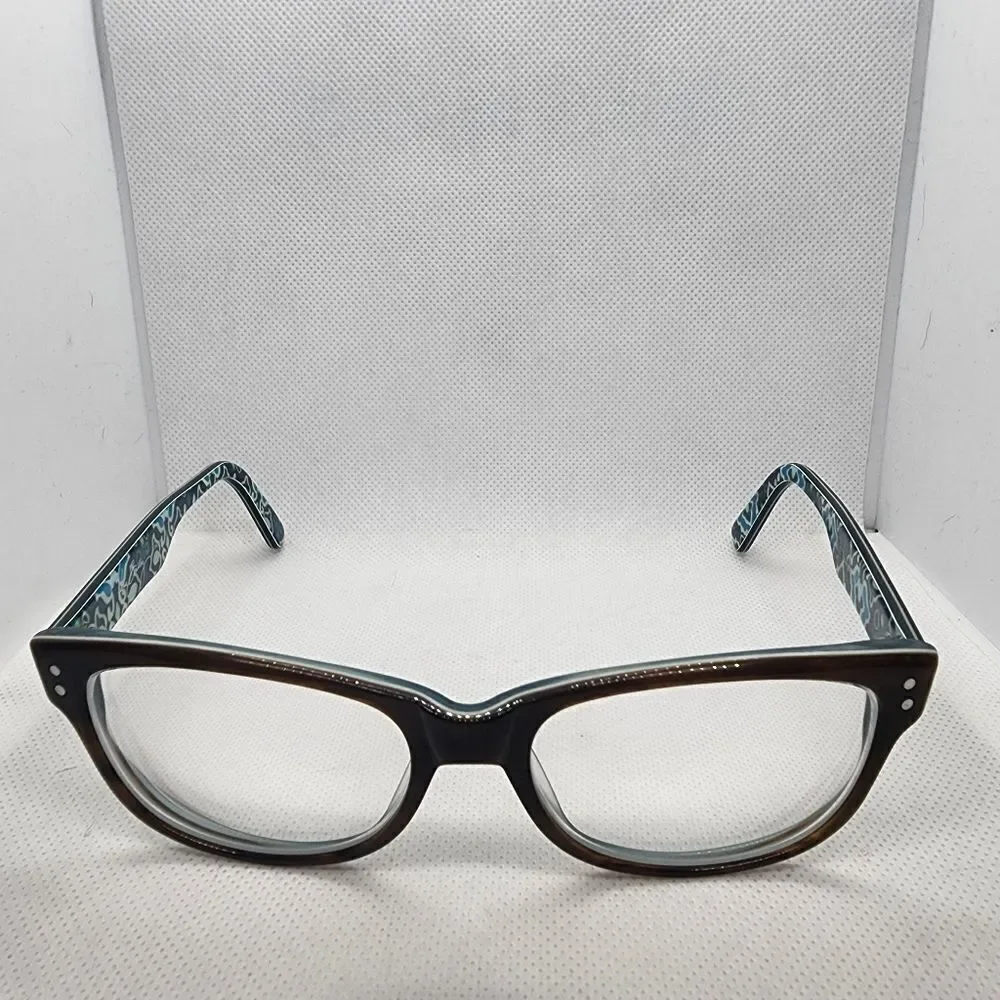 Vera Bradley Darlene Brown & Blue Prescription Glasses Frames